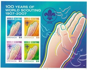 Grenada - 2007 - Boy Scouts Centenary - Sheet Of 4 - MNH