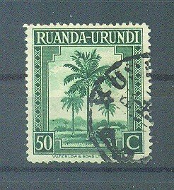 Ruanda - Urundi sc# 74 used cat value $.25