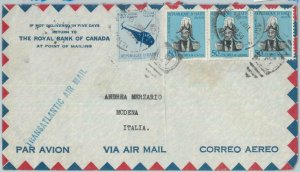 81633 - HAITI - POSTAL HISTORY -   AIRMAIL  COVER  to ITALY   1956 - HELICOPTER