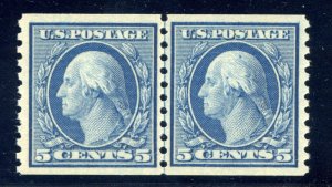 US SCOTT #496 LINE PAIR MINT-XF-SUP-OG-NH GRADED 95 W/ PSE SMQ $300 (5/13/24 GP)