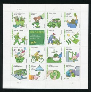 4524 Go Green Sheet of 20 Forever Stamps MNH