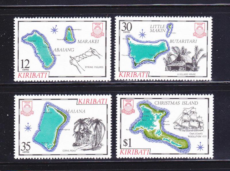 Kiribati 369-372 Set MNH Maps (B)