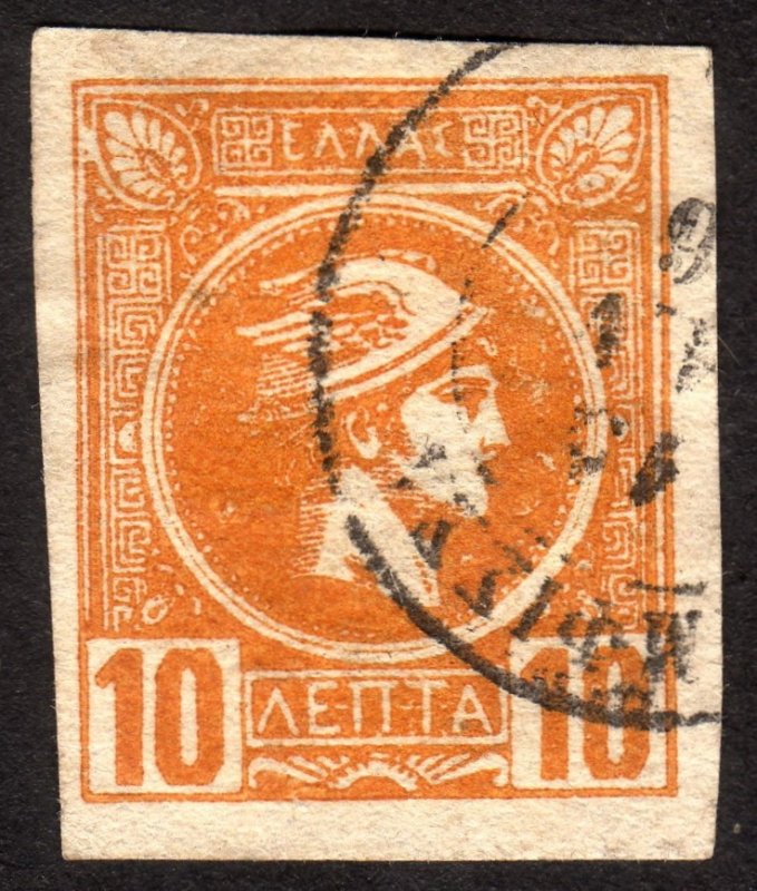 1891, Greece 10L, Used, Sc 93a