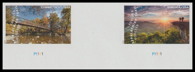 US 5960p Appalachian Trail imperf NDC vert gutter pair set 5x2 MNH 2025