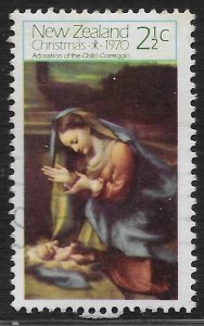 New Zealand #464 2 1/2c Christmas - Adoration by Correggio