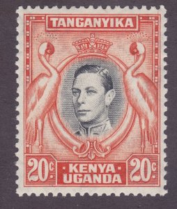 Kenya Uganda & Tanzania 74c Mint 1938 20c Orange & Gray Perf 13 Issue Very Fine