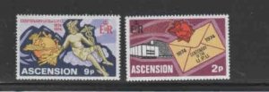 ASCENSION #179-180  1974  UPU CENTEBARY     MINT VF NH  O.G  a