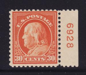 516 F-VF Plate # single OG never hinged with nice color ! see pic !