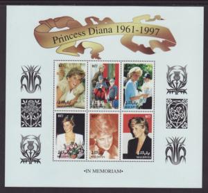 Maldives 2295-2297 Princess Diana Miniature Sheet MNH VF