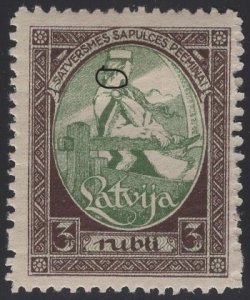 Latvia 1920 MH Sc 72 3r First National Assembly Variety