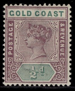 GOLD COAST QV SG26, ½d dull mauve & green, LH MINT.