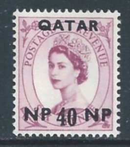 Qatar #25 NH GB Defin. Ovptd. 40np on 6p