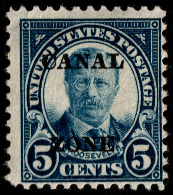 ✔️ CANAL ZONE 1924/1925 PRESIDENTS OVERPRINT FLAT TOPS  - SC. 74 MH [135]