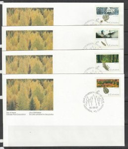 Canada Scott 1283-6 FDC - Majestic Forests