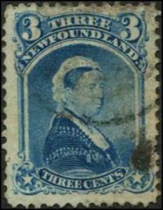 Canada - Newfoundland SC# 34 Victoria 3c Used SC $75.00