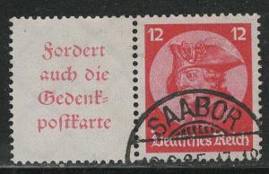 Germany Scott # 399, label A4, used, se-tenant, Mi# W45