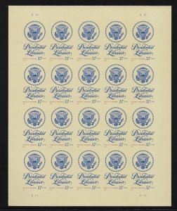 US #3930 37c Presidential Seal Sheet, VF/XF OG NH, fresh sheets, STOCK PHOTO
