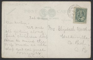 1911 RPO Postmark Fort William & Winnipeg RPO/ No 6 On Lake Superior PC