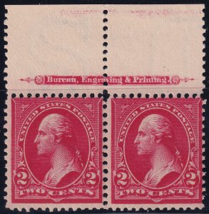 #279B Mint OG, Fine, Pair, imprint (CV $18) (CV $9 - ID45538) - Joseph Luft