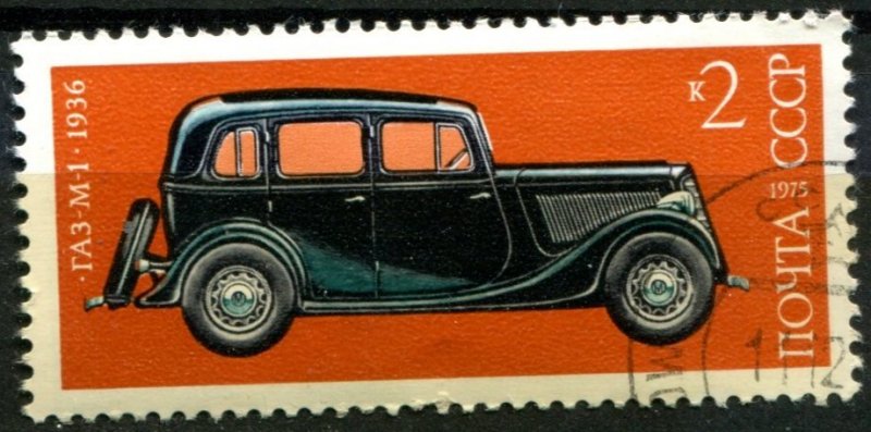 Russia Sc#4325 Used, 2k dp org & multi, History of Soviet Motor Industry (3rd...