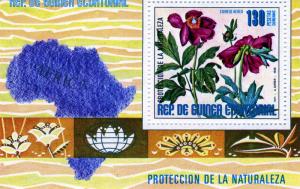 Equatorial Guinea Flowers s/s Perforated mnh.vf