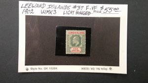Leeward Islands 1902 Scott# 37 Mint Light Hinged VF