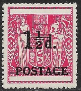 NEW ZEALAND 1950 1 1/2d COAT OF ARMS Issue  Sc 273 MNH