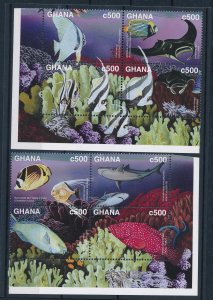 [47650] Ghana 1997 Marine life fish From sheet MNH