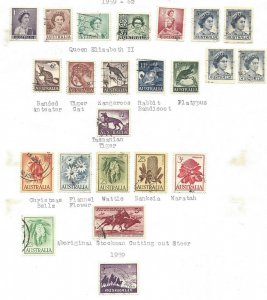 Australia #305 thru 389 Includes a OG #379 On Pages Used + Unused OG VF