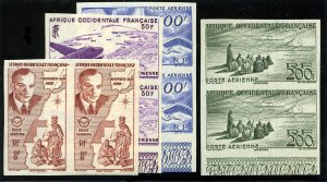 French Colonies, French West Africa YTPA 11-14 Cat€130, 1947 Air Post, set ...