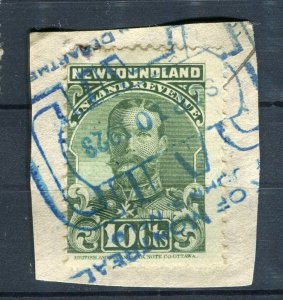 CANADA; NEWFOUNDLAND early 1900s Revenue issue fine used 10c. PIECE