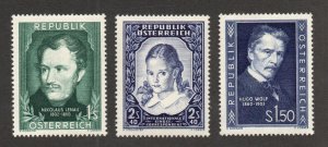 Austria - Sc# 582 - 584 MLH (582 MNH)       -        Lot 0224095