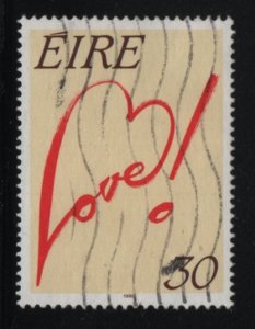 Ireland 1990 used Sc 766 30p Stylized Love Greetings