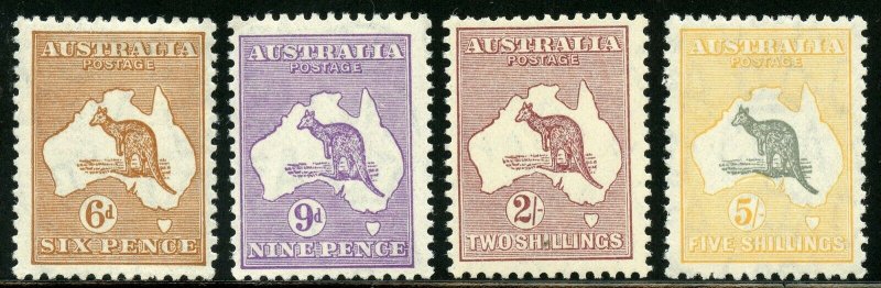 AUSTRALIA  SCOTT#113/26 MINT LIGHT HINGED  SCOTT VALUE $411.00