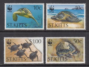 St Kitts 381-384 Turtles MNH VF