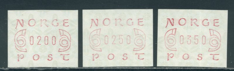 Norway Frama Labels EA2 - 3 values MNH cgs