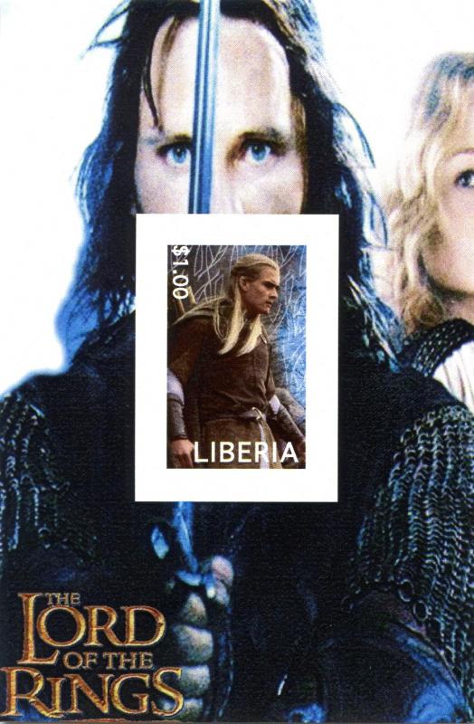 LIBERIA SHEET IMPERF CINEMA ACTORS LORD OF THE RINGS 