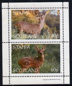 Staffa 1981 Deer perf  set of 2 values (40p & 60p) un...