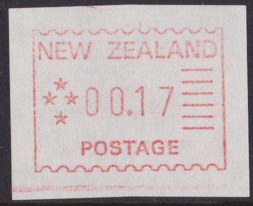 NEW ZEALAND 1984 Frama machine Trial - 17c MNH..............................5104