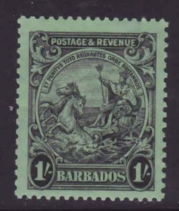 Barbados-Sc#175a- id13-unused NH og 1sh blk, emer Seal perf 13.5x12.5-KGV-1932-