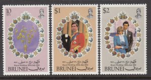 Brunei 268-270 Royal Wedding MNH VF