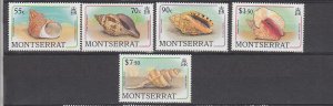 J40841 JL Stamps 1988 montserrat part of mnh #687-9,692,695 sea shells