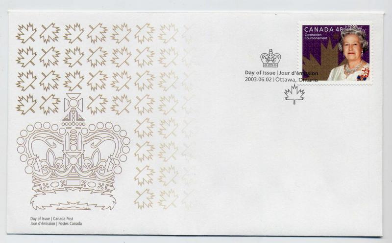 Canada First day cover #1987, Queen Elizabeth II