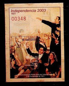 SALVADOR Sc 1584 NH SOUVENIR SHEET OF 2003 - INDEPENDENCE