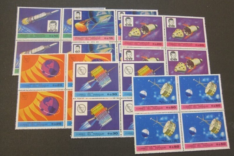 Paraguay 1969 Sc 1144-49 space BLK(4) MNH