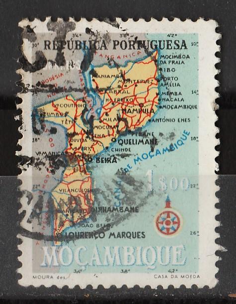 Mozambique 1954 Maps 1$00 (1/8) USED