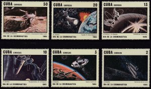 Sc# 2780 / 2785 Cuba 1985 Space complete set MNH CV: $4.50