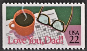 US 2270 MNH VF 22 Cent Love You, Dad! Booklet Single