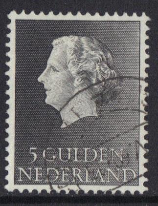 Netherlands  #363  used  1954   Juliana 5 g