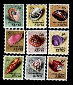 Kenya # 36-44 Mint NH Shells!